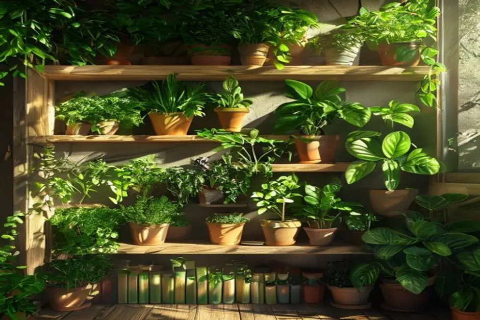 Mesa com ervas medicinais e xícara de chá fumegante em ambiente aconchegante